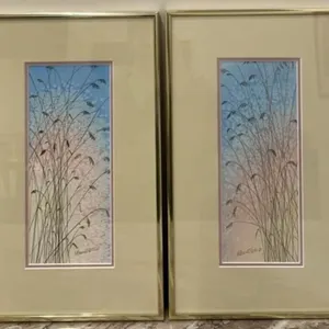 Pair of Framed Paintings by E. Bereti. 9.5" x