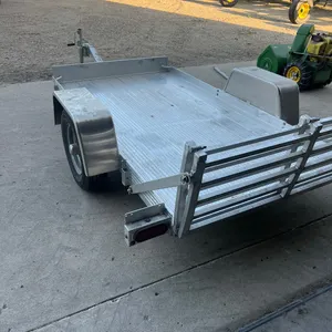 Aluminum trailer, perfect for side-by-side or golf cart.  It measures 8’ long and 53” wide