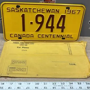 1967 Mint Sask. Plate.