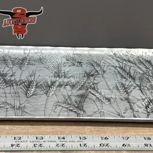 Hand Made Metal Wheat Sheath Serving Tray 16"L x