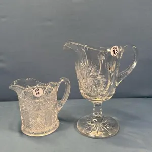 CRYSTAL PITCHER & GLASS PITCHER