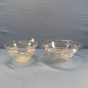 (2) VINTAGE RIBBED MIXING BOWLS