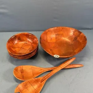 WOODEN SALAD SET