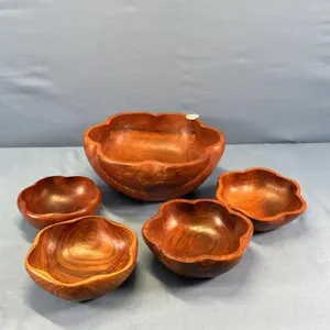GENUINE TEAK SALAD BOWL SET