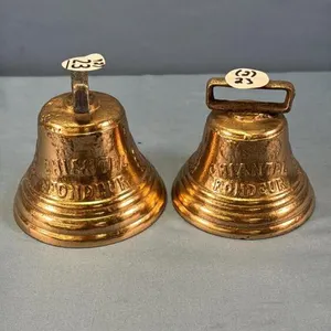 (2) VINTAGE BRASS SLEIGH BELLS