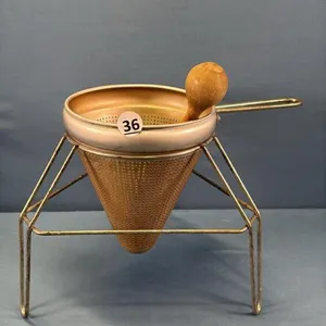 COLLANDER WITH STAND & WOODEN MASHER