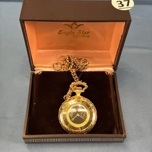 EAGLESTAR GENEVE POCKET WATCH ON CHAIN