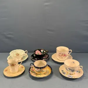 (6) CUPS & SAUCERS