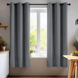 New Deconovo Blackout Room Darkening Thermal Insulated Curtains, Energy Efficient & Noise Reducing Grommet Window Drapes, 42x63 Inch, 2 Panels, Li