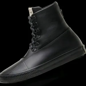 New Size 8W/6M GROUNDED PEOPLE [Billie Black] Handmade Classic Lace Up High Top Fashion Sneakers Comfortable Walking Shoes - Made with Cruelty Free Le