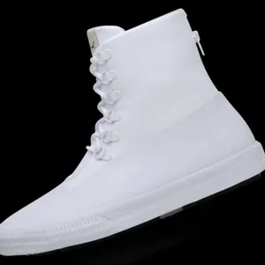 New Size 11W/9M GROUNDED PEOPLE [Sky] Handmade Classic Lace Up High Top Fashion Sneakers Comfortable Walking Shoes - Made with Cruelty Free Leather  A