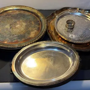 Silverplate Serving Trays Lot