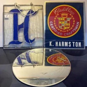 Cadillac Tin Sign & Vintage Mirror Lot