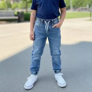 Children’s Jogger-Style Denim Pants, Size 6