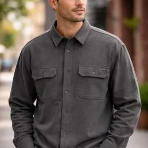Hurley Long-Sleeve Gray Button-Up Shirt, Size XXL/TTG