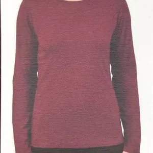 United Colors of Benetton Supima Long-Sleeve Shirt, M Size, Burgundy