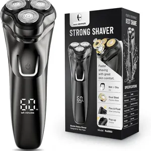 Strong Electric Rotary Shaver with LED Display