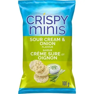 Quaker Crispy Minis Sour Cream & Onion Flavor, 12 x 100g