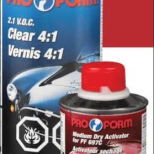 Pro Form PF 697C Clear 4:1 and PF 698C Medium Activator, Lot of 2
