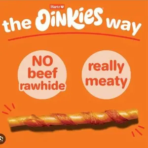 3X32 pc bags – Hartz Oinkies Real Meaty Chews Tender Twists
