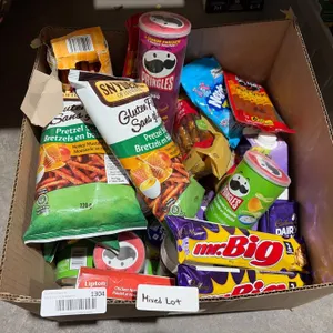 Box lot of Assorted Snack Foods and Confectioneries