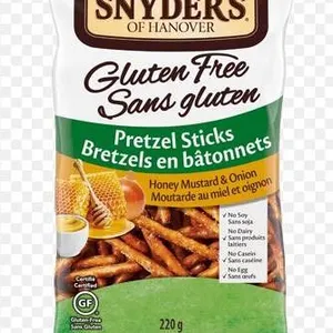 Snyder’s of Hanover Gluten-Free Pretzel Sticks Honey Mustard & Onion 12 x 220g