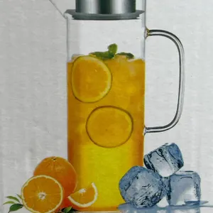 Auxmeware Glass Pitcher and Carafe, 1000ml/34oz, Heat Resistant