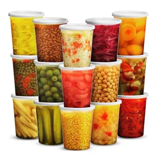 JoyServe 32 Oz Deli Food Containers with Lids – (36 Sets) Quart Size Airtight Food Storage 