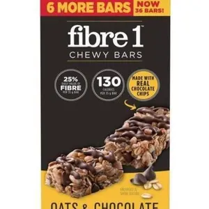 Fibre 1 Chewy Bars Oats and Chocolate 36 Count 1.26 kg