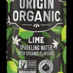 Origin Organic Lime Sparkling Water, 2×6-Cans, 355 mL