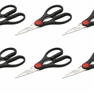 Lot of 6 Good Cook Precision Kitchen Scissors With Multipurpose Blades