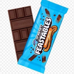 MrBeast World’s Best Chocolate Peanut Butter, 10 x 60g Bars, 600g Total Net Weight