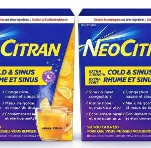 NeoCitran Cold and Sinus Extra Strength Lemon Flavor Sachets20SingleDosePackets