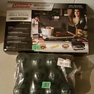 Coleman Propane Grill Stove with 2 Burners and Propane Canisters
