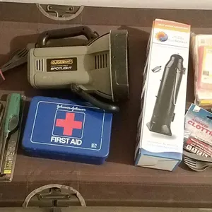 Emergency Preparedness Kit With Lantern, Tools, and First Aid Supplies