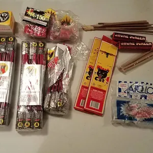 Fireworks Including Sparklers, Smoke Bombs, and Firecrackers
