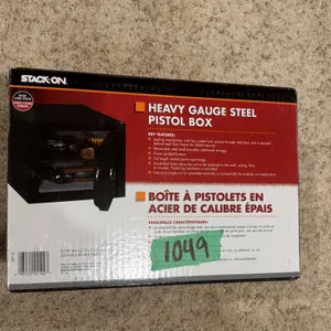 Stack-On Heavy Gauge Steel Pistol Box with Locking Mechanism