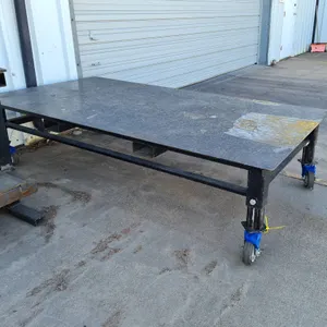 Industrial Steel Table with Casters
