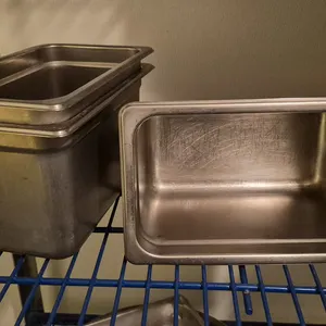 (3) Next Day Gourmet Fourth Size 6" Deep Stainless Steel Hotel Pans - Model # 808111 - NSF Approved