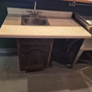 Under Bar Stainless Steel Hand Sink with 1 Door - Hand Sink is 15" Wide