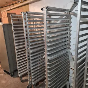 (3) 20 Tier Aluminum Sheet Pan Racks on Casters with Welded Frames