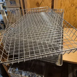 (15) Nickle Plated 26-1/4" x 16-1/4" x 2" Deep Wire Display Racks