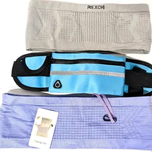 2× New Anti-Pickpocket Stretchy Discreet Under-Clothes Wallet Bands (One Size Fits Most) & Thin Profile Fanny Pack With Adjustable Waist Strap, Gr