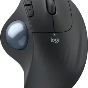 As-New LOGITECH ERGO M375 Wireless Trackball Mouse, Wireless Ergonomic Mouse with Bluetooth and Encrypted Dongle, Comfortable Thumb Control, Precise a