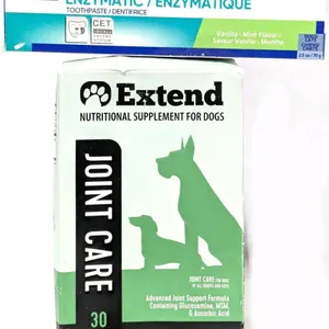 New Dog Health: Extend Joint Care 30 Rich Beef Flavored Powder Packets & C.E.T. Enzymatic Toothpaste Vanilla Mint Flavor For Dogs (And Cats)  [EXP