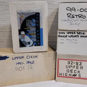 1992 - 2000 Upper Deck NHL Hockey Sets . 1992 UD Ser , 1993 UD High # Set , 1994 UD Ser.1 Set , 2000 UD Retro Set & 2006 UD Rookie Update Set . Ca
