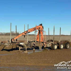 2001 DELOUPE VIKING 48FT SELF LOADING LOG TRAILER