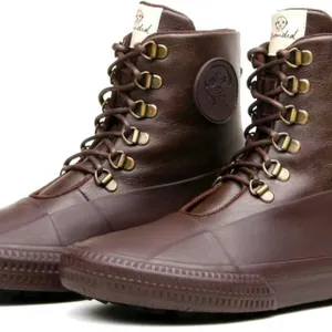 New Size 12 Men's GROUNDED PEOPLE [Jude Brown] Handmade Classic Lace Up High Top Fashion Sneakers Walking Shoes - Made with Cruelty Free Leather  GRD0