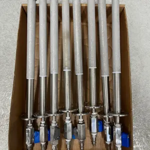 8 PIECES BRITE BEER TANK CARBONATION STONE WITH STAINLESS VALVES AND QUICK CONNECT FITTINGS