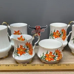 6 Pieces Royal Windsor JK's Prairie Lily China.